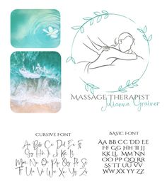 the font and numbers for massage therapy