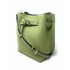 Michael Kors Emilia Small Bucket Messenger Bag In Light Sage Mfsrp: $348.00 Defined By Its Structured Bucket Silhouette, Emilia Crossbody Bag Will Enable You To Carry The Day In Style. Pebbled Leather And High-Shine Hardware Combine To Luxe Effect. Make It Your Go-To Handbag For Seasons To Come. Bucket Messenger Bag Golden-Tone Hardware 8"W X 9.5"H X 6"D Adjustable Strap: 21.5"23.5" Lining: None Snap Magnetic Closure Imported Style: 35s1gu5m1t Brand New With Tags Green Shoulder Bag With Palladium Hardware For Shopping, Luxury Green Bucket Shoulder Bag, Green Shoulder Bag With Palladium Hardware, Green Shoulder Bag With Palladium Hardware For Everyday, Luxury Green Bucket Bag For Daily Use, Luxury Green Bucket Bag For Travel, Green Formal Bucket Bag With Detachable Handle, Formal Green Bucket Bag With Removable Pouch, Luxury Green Tote Bucket Bag