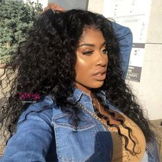 Glueless Loose Curly Human Hair 13 x 6 Lace Front Wigs 1 Black Hair Types, Body Wave Weave, Cheap Lace Front Wigs, Cheap Human Hair Wigs, Natural Black Hair, Cheap Human Hair, Human Virgin Hair, Straight Human Hair, Brazilian Human Hair