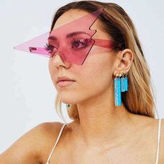 Futuristic Oversized Triangle Sunglasses – TheSciFi.Net Triangle Sunglasses, Beach Costume, Futuristic Sunglasses, Unique Glasses, Fishing Sunglasses, Visor Sunglasses, Unique Sunglasses, Sunglasses Women Vintage, نظارات شمسية