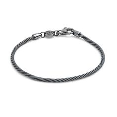 Gunmetal Cable Bracelet | Florence Collection | MANSSION Casual Bracelets With Stainless Steel Clasp For Everyday, Casual Everyday Bracelets With Stainless Steel Clasp, Modern Adjustable Chain Bracelet With Sterling Silver Clasp, Modern Adjustable Gunmetal Chain Bracelet, Modern Everyday Durable Jewelry, Classic Adjustable Braided Bracelet With Lobster Clasp, Casual Everyday Jewelry With Stainless Steel Clasp, Adjustable Gunmetal Bracelet For Everyday, Modern Adjustable Sterling Silver Bracelet With Stainless Steel Clasp