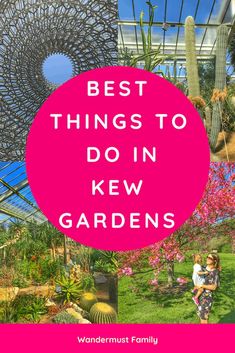 the words best things to do in kew gardens with images of plants and flowers