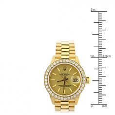 18K Gold Rolex Presidential Datejust Ladies Diamond Watch 1.2ct Main Image Rolex Presidential, Rolex Diamond Watch, Diamond Watches Women, Rolex Diamond, Diamond Watches, Gold Rolex, Rolex Watch, Women Diamond, 3 O Clock