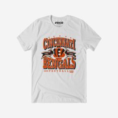 Cincinnati Bengals Established Banner T-Shirt FOCO White S - FOCO.com Logo Display, Team T Shirts, Team Shirts, Cincinnati Bengals, Team Names, Look At You, Everyday Wardrobe, A Design, Team Colors