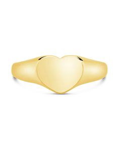 There's nothin' more lovin' than the Cora Heart Signet Ring! You'll give a subtle nod to your one true love every time you slip on this shimmering staple accessory. Wear your heart on your finger with this classic heart-shaped signet ring! Materials: 14K gold plated sterling silver or sterling silver Features: 2mm-5mm band, 0.3" width, 0.3" heart, Lead & Nickel free Classic Oval Heart Ring For Valentine's Day, Classic Heart Ring For Valentine's Day, Classic Heart-shaped Rings With Heart Charm, Classic Heart Cut Rings With Heart Charm, Classic Heart Cut Signet Ring For Valentine's Day, Classic Adjustable Heart Promise Ring, Classic Gold Heart Ring With Heart Charm, Classic Gold Heart Ring With Charm, Classic Rings With Heart Charm For Valentine's Day