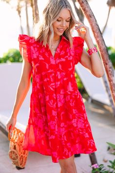 shop the mint, boutique clothing for women, trendy online boutique Dresses Design Ideas, Red Babydoll Dress, Blouse Ideas, Dresses Design, Cute Spring Outfits, Red Dress Boutique, Dress Boutique, Ideas Creative, Satin Blouse