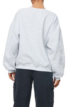 This cozy cotton-kissed sweatshirt is designed in a slouchy silhouette with dropped shoulders. Crewneck Dropped shoulders Ribbed cuffs and hem 65% polyester, 35% cotton Machine wash, dry flat Imported Princess Polly, Drop Shoulder, Crewneck Sweatshirt, Crew Neck Sweatshirt, Size 4, Size 10, Nordstrom, Crew Neck, Sweatshirts