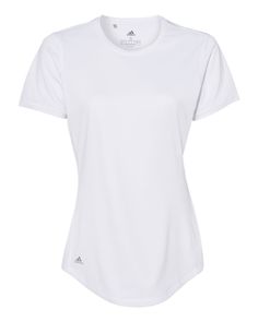 Shop Adidas A377 in White & get instant bulk discounts. This 100.00% Polyester Women T-Shirt is often used for Heat Transfer projects by our customers | Ships Fast | Award-Winning Customer Service. Sports Shirts Women, Adidas Shirt Women, Adidas Outfit Women, Sports Tshirt Designs, Adidas Short, Xmas Wishes, Adidas Outfit, Adidas Shirt, Running Shirts