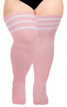 PRICES MAY VARY. 【BRUSHED COTTON WOMEN'S THIGH HIGH SOCKS】: Our women's plus size thigh high socks are made of soft and skin-friendly cotton material, which can be well wrapped around your curve thighs, making you feel more warm and comfortable. In addition, our thigh high socks are very breathable, so that you will not feel stuffy even when wearing in hot weather. Our plus size socks are machine washable but be sure to wash them in cold water (do not use any bleach). 【TRULY PLUS SIZE THIGH HIGH Plus Size Thigh High Socks, Plus Size Thigh, Silly Socks, Plus Size Tights, Lace Stockings, Leg Warmer, Elegant Baby, Thigh High Socks, Thigh High Stockings