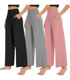 PRICES MAY VARY. 92% polyester ,8% spandex Imported 【Comfortable Fabric】These pants are made from 92% polyester and 8% Spandex.which have excellent drapability and elasticity; They can retain the shape perfectly even after multiple washed and dried.These comfortable loose yoga pants are lightweight, breathable, non-see through, and can stay fresh during exercise, making you feel comfortable. 【Careful Design】Stop worrying about where to put your phone while you are working out. Our wide leg pants Loose Sweatpants, Pocket Sweatpants, Womens Wide Leg Pants, Pants With Pockets, Yoga Workout, Stay Fresh, Wide Pants, Outdoor Wear, Colourful Outfits