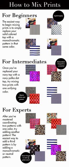 Become a print-mixing pro. | 41 Life-Changing Style Charts Every Woman Needs Right Now Fashion Design Inspiration, Style Chart, Fashion Vocabulary, How To Mix, K Fashion, Lularoe Styling, Pattern Play, Lula Roe Outfits, 가을 패션