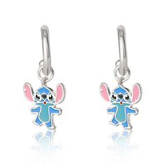 Add a dash of playful charm to your jewelry collection with the Disney Lilo and Stitch Silver Plated Stitch Drop Hoop Earrings. These enchanting earrings feature a delightful Stitch charm that dangles gracefully from polished silver-plated hoops, perfect for adding a whimsical touch to any ensemble.

- Material: Silver-plated
- Gender: Female
- Age Group: Adult

Ideal for fans of the beloved Disney character, these earrings blend fun and fashion seamlessly, making them a fantastic gift or a spec Cute Sterling Silver Hoop Earrings, Cute Sterling Silver Hoop Earrings For Pierced Ears, Cute Adjustable Nickel-free Hoop Earrings, Cute Hypoallergenic Hoop Earrings, Cute Nickel-free Hoop Jewelry, Cute Dangle Nickel-free Hoop Earrings, Cute Adjustable Hoop Earrings, Cute Huggie Hoop Earrings, Cute Dangle Hoop Earrings