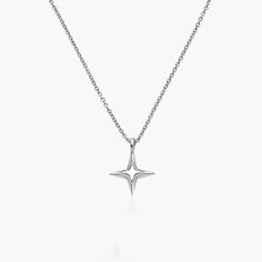 Northern Star Necklace with engraving - Silver Safety Policy, Northern Star, Star Earrings Stud, Silver Engraving, Perfect Harmony, Black Jewelry, Star Studs, Jewelry For Her, Star Necklace