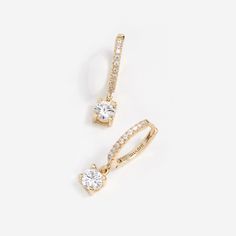 Solitaire Pave Huggie Hoop Earring SHASHI – SHOP SHASHI Baby Cradle, Huggie Hoop Earrings, Made In The Usa, Gift Guide, Diamond Earrings, Hoop Earrings, Gold, Gifts