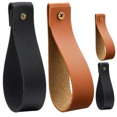 three different types of leather straps