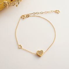 14K or 18K Heart Bracelet Solid Gold  6 7 8  inch from the producer ∘Garogold Heart Bracelet is made of 14K solid gold or 18K Solid Gold    ∘We produce gold bracelets in a variety of lengths, ranging from 6 inches to 8inches, ∘Garogold bracelet is produced in two gold options,  solid white gold and solid yellow gold.  ∘Gold bracelets are a popular choice as gifts for special occasions such as anniversaries or birthdays. A good Gift for mother for mother's day. EU and UK taxes; ∘EU and UK orders Elegant Gold Charm Bracelet With Heart Beads, Luxury Heart-shaped Diamond Bracelet For Valentine's Day, Gold Heart-shaped Charm Bracelet With Adjustable Chain, Luxury Yellow Gold Bracelets With Heart Charm, Luxury Yellow Gold Heart Bracelet With Heart Charm, Luxury Yellow Gold Heart Bracelet With Charm, Luxury Yellow Gold Heart Charm Bracelet, Luxury Yellow Gold Heart-shaped Bracelet, Luxury Yellow Gold Diamond Heart Bracelet