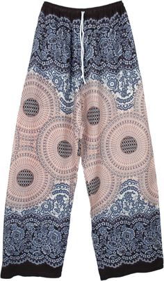 Boho streetwear dual mandala and floral printed wide-leg free-flowing pants that can set you apart in any event.  The rayon fabric is very soft and cool on the skin, comfortable and trendy, you will get a lot of wear out of these pants. #tlb #SplitSkirtsPants #Misses #Pocket #Yoga #vacationclothing #beachwrap #Floral #Printed #bohemianfashion #mandalapants #BohoPants #Comfortableairybeachpants #summerconcertpants #summervacationpants #pajamapantswithmandalas Bohemian Summer Pants With Paisley Print, Summer Beach Pants With Paisley Print, Bohemian Paisley Print Summer Pants, Bohemian Beach Pants With Paisley Print, Summer Patterned Printed Wide Leg Pants, Summer Paisley Print Patterned Pants, Summer Patterned Wide Leg Harem Pants, Patterned Paisley Print Pants For Summer, Patterned Paisley Print Summer Pants