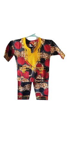 "African Pant Sets for Boys | Ankara African Clothing for Weddings, Formals, Parties | Kente Dashiki African Print Attire for Kids Pattern may vary. Boy's Clothing Size Guide:              Chest/Shirt Length/Pants Style 1.      31\"/17\"/ 24\"  Style 2 -    32\"/18\"/24\" Style 3-     36\"/27\"/35\" Style 4 -    34\"/24\"/30\" Style 5 -    38\"/26\"/27\" Style 6.     33\"/24\"/33\" Style 7 -     32\"/22\"/26\" Style 8 -     36\"/25\"/35\" Style 9 -     37\"/26\"/36\"" Traditional Red Pant Set For Wedding, Traditional Red Wedding Pant Set, Multicolor Short Sleeve Sets For Festivals, Traditional Yellow Short Sleeve Sets, Yellow Short Sleeve Festive Set, Traditional Short Sleeve Sets For Ceremonies, Ceremonial Fitted Cotton Sets, Fitted Traditional Set With Short Sleeves, Ceremonial Cotton Sets With Traditional Patterns