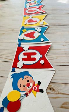 Plim Plim Banner - Etsy Chile Carnival Birthday Party Theme, Rainbow Party Decorations, Circus Birthday Party, Baby Boy First Birthday, Unisex Baby Shower, Carnival Birthday Parties, Carnival Birthday, Circus Birthday, Cake Smash Photos