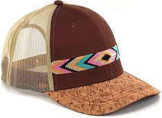 This Ariat cap features a front panel of solid brown with embroidered aztec band. Cork-like bill and tan mesh back with snapback closure ensure breathability and a comfortable fit. Features: Snapback closure One Size fits most 100% Polyester Imported Beige Adjustable Snapback Hat With Visor, Adjustable Beige Snapback Hat With Visor, Adjustable Brown Baseball Cap Visor, Brown Adjustable Visor Baseball Cap, Adjustable Beige Snapback Visor Hat, Adjustable Beige Visor Snapback Hat, Brown Adjustable Flat Bill Baseball Cap, Adjustable Brown Snapback Visor Hat, Brown Adjustable Visor Snapback Hat