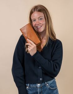 Envelope pixie wallet in cognac classic leather Everyday Envelope Card Holder, Rectangular Wallets With Card Slots For Work, Rectangular Cognac Wallet, Classic Envelope Wallet, Classic Envelope Trifold Wallet, Pocket Envelopes, Jean Backpack, Gifts For My Girlfriend, Cognac Color