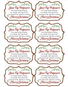 christmas gift tags with the words merry top poppari and merry bottom poppari