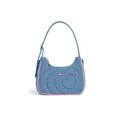 Luxury Design Women's Crescent Blue Bag Light Blue Shoulder Bag With Zipper For Daily Use, Blue Rectangular Baguette Bag For Shopping, Trendy Blue Rectangular Baguette Bag, Trendy Blue Rectangular Shoulder Bag, Casual Blue Satchel Shoulder Bag, Casual Blue Shoulder Bag Satchel, Casual Blue Shoulder Satchel, Trendy Light Blue Double Handle Shoulder Bag, Blue Baguette Bag For Shopping