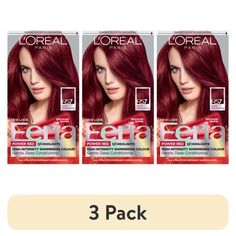 With L'Oreal Feria, what you see is the shimmer. Multi-Faceted shimmering color with 3X highlights delivers intensified, brilliant results. Inspired by fashion, Feria offers a twist on the traditional and gives edgy hair color - from bright red, platinum blonde, rose gold, metallic brown, to blue black hair color, these hair dye kits will transform your hair. Feria's prismatic color spectrum is custom-blended by L'Oreal master colorists for bold, head-turning shades  no appointment necessary. The Power Shimmer Conditioner seals and smooths. Won't wreck or ravage hair. Packaging may vary, what you receive may not be what is reflected on site. Size: 2.75" x 3.50" x 6.50". Loreal Hicolor Deep Auburn Red, Loreal High Color Red, Loreal Midnight Ruby Hair Color, Loreal Hicolor Copper Red, Chroma Garnet Hair Color Loreal, Blue Black Hair Color, Edgy Hair Color, Cherry Hair Colors, Auburn Red