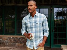 Flannel Pearl Snap - Light Blue Buffalo Check Spring Flannel Collared Shirt For Everyday, Spring Collared Flannel Shirt, Spring Everyday Collared Flannel Shirt, Everyday Spring Collared Flannel Shirt, Spring Everyday Button-up Flannel Shirt, Spring Everyday Flannel Shirt With Button Closure, Plaid Flannel Shirt For Everyday Spring Wear, Spring Everyday Long Sleeve Flannel Shirt, Casual Flannel Shirt For Spring