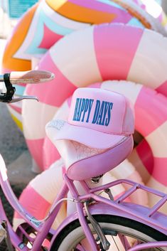 'Happy Days'! Printed on a light pink foam trucker hat in royal text. Perfect for sunny days by the shore, it's your go-to for chill vibes and fun times under the sun. I do not accept returns or exchanges! I am not responsible for missing/stolen packages please contact your local post office. If your item comes damaged please message me!  If you need to rush your order please message me to make sure I am able to fulfill the order in the desired timeframe. You are responsible to update your shipping method in the checkout.  For wholesale inquires please message me! Summer Fun 5-panel Trucker Hat, Fun Summer 5-panel Trucker Hat, Pink Summer Baseball Cap For Outdoor, Pink Snapback Hat For Summer Outdoor Activities, Pink Snapback Hat For Summer Outdoor Events, Pink Snapback Hat For Summer Outdoor, Pink Summer Trucker Hat For Outdoor, Pink Summer Trucker Baseball Cap, Pink Trucker Hat For Summer Outdoor