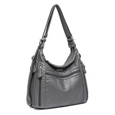 material: pu leather size: wide: 32 cm, thickness: 12 cm, high: 32 cm color: black, white, wine, grey, pink Gray Handheld Bags, Gray Leather Bag With Zipper Closure, Large Capacity Gray Satchel For Errands, Gray Large Capacity Satchel For Errands, Trendy Gray Leather Bag, Gray Double Handle Satchel, Large Capacity Gray Bags For Errands, Large Capacity Gray Bag For Errands, Gray Large Capacity Satchel Shoulder Bag