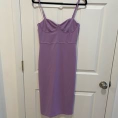 Zara Purple Corset Mid Length Dress Purple Bodycon Midi Dress, Zara Fitted Lined Midi Dress, Zara Fitted Midi Dress With Spaghetti Straps, Zara Lined Midi Dress, Purple Sheath Midi Dress For Summer, Zara Pleated Dress, Black Strappy Dress, Purple Corset, Zara Black Dress