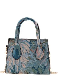 Bag For Love - Floral Graphic Chain Satchel Bag - Women Satchels Product Description Color Blue Quantity 1 piece Type Square Bag Composition 100% Polyurethane Material Cotton Size Chart INCH CM Size Bag Width Bag Height Bag Length Strap Length one-size 3.1 5.1 6.7 45.3 Size Bag Width Bag Height Bag Length Strap Length one-size 8 13 17 115 Similar Products h2 { text-align: center; } .red-box { width: 100%; display: flex; flex-direction: row; flex-wrap: wrap; justify-content: center; } .red-box > Blue Double Handle Shoulder Bag For Party, Blue Party Shoulder Bag With Double Handle, Blue Rectangular Bag With Chain Strap, Rectangular Blue Bag With Chain Strap, Blue Square Bag With Chain Strap, Blue Tote Shoulder Bag With Chain Strap, Blue Shoulder Bag With Chain Strap For Shopping, Blue Shoulder Bag With Chain Strap, Trendy Blue Bag As Fashion Accessory