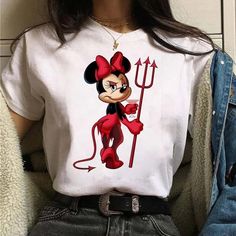 New Minnie Mouse T-shirt Kawaii Disney Parent Child T-shirt Fun Top Fashion Women's White Street Kawaii Cartoon Print T-shirt For Fans, Kawaii T-shirt With Cartoon Print For Fans, Disney Summer Cartoon Print T-shirt, Cute Minnie Mouse T-shirt For Summer, Cute Character Print T-shirt For Disney Fan Events, Kawaii Crew Neck Tops For Fan Merchandise, Kawaii Style Fan Merchandise Tops With Crew Neck, Kawaii Fan Merchandise Tops With Crew Neck, Trendy T-shirt With Character Print For Disney Fan Events