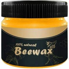 a jar of beeswax is shown with the words beewax on it