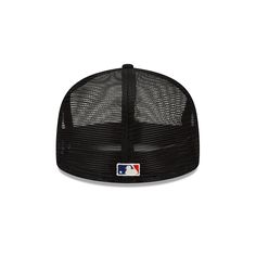 The Fear of God Essential Full Mesh Black 59FIFTY Fitted Cap features an allover mesh crown with an embroidered Fear of God logo at the front panels, an MLB Batterman logo at the rear, and a green undervisor. Mesh Visor Hat With Mesh Back, Mesh Snapback Visor Hat For Baseball Season, Mesh Visor Snapback Hat For Baseball Season, Flat Bill Mesh Hat For Baseball Season, Baseball Season Mesh Back Trucker Hat, Sports Mesh Back Baseball Cap, Baseball Season Hat With Mesh Back, Mesh Snapback Cap For Baseball Season, Mesh Snapback Hat For Sports Events