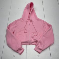 Shein Pink Crop Hooded Zip Up Jacket Women’s Size Medium New Condition Is New In Package See Pics Ls25/24 V30 Lh6 Spring Fitted Hooded Jacket With Zipper, Solid Fitted Hoodie With Double-lined Hood, Trendy Solid Color Fleece Outerwear, Trendy Hooded Jacket With Zipper Closure, Trendy Hooded Jacket With Zipper, Spring Fleece Hooded Jacket With Adjustable Hood, Spring Hoodie With Zipper Closure, Spring Zipper Hoodie, Trendy Spring Hooded Jacket With Zipper