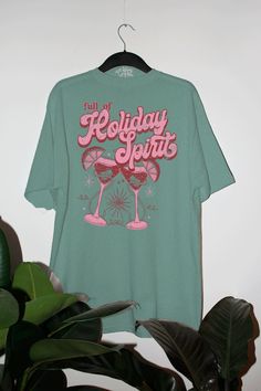 Get full of holiday spirit in our festive Christmas cocktail oversized tshirt- Features two cocktails with the phrase "full of Holiday Spirit" above it all in a pink and red ink- Screen print transfer that is individually heat pressed onto each sweatshirt- High quality vintage wash tshirt that gets softer with every wash- Oversized fit - 100% Cotton - Sizing translation: XS/S : L, S/M : XL , L/XL : 2XL , 2XL/3XL : 3XL Christmas Cocktail, Screen Print Transfer, Print Transfer, Christmas Cocktails, Red Ink, Pink And Red, Oversized T Shirt, Festive Christmas, Free Giveaway