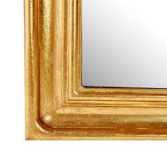 a gold framed mirror on a white background