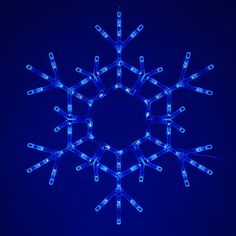 PRICES MAY VARY. [ 36” SNOWFLAKE DECORATION with BLUE NON-TWINKLE LED LIGHTS ] 36-inch folding snowflake decoration lit with 105 blue steady LED lights. 42-inch power cord with fused stackable male plug and 5-inch tail with female plug for end to end connections. [ FOLDING DESIGN for CONVENIENT USE ] Durable, lightweight polypropylene frame snaps open for display, folds closed for compact storage. 2-SIDED; lights can be seen from both sides. IDEAL FOR HANGING DISPLAY with string or clear wire (n Large Snowflake Decorations, Large Snowflakes, Snowflake Christmas Lights, Snowflake Decoration, Decorations Lights, Holiday Lights Display, Outdoor Light Bulbs, Snowflake Lights, Blue Lights