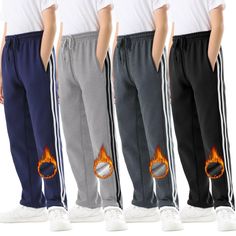 PRICES MAY VARY. 【Soft Fleece Lined & Heavyweight 】 Soft fleece and adjustable drawcord provide added comfort. These thick joggers keep your boy comfortable during activities or casual wear, making them a must-have in his warm workout wear collection 【Stylish & Modern Look】 Our boys sweatpants come in a variety of attractive color choices, being easy to mix and match with your favorite t-shirt and sneakers! Get a package of 4 stylish boys joggers, They can be worn as pajamas or activewear, perfe Athletic Joggers, Pants For Boys, Boy Sweatpants, Boys Joggers, Thermal Pants, Playing Sports, Stylish Boys, Fleece Sweatpants, Fleece Joggers