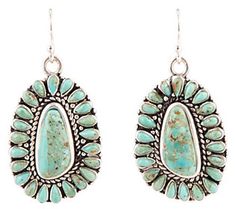 Inspire your outfit with the Southwestern pizzazz of these dangling earrings that flaunt a cheery arrangement of brilliant turquoise stones. From Barse Jewelry. Southwestern Turquoise Drop Earrings, Jewelry Gift Guide, Turquoise Earrings Dangle, Italian Jewelry, Turquoise Stones, Big Earrings, Dangling Earrings, Fine Jewellery Necklace, Artisan Craft