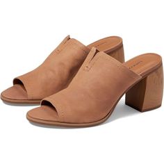 Lucky Brand Xynia Tan Leather Heeled Mules - New In Box Slide Into The Lucky Brand Xynia Mule Sandals And Show Them How It Is Done. Smooth Leather Upper. Synthetic Lining With A Lightly Padded Footbed. Easy Slip-On Style. Open Round Toe Silhouette. V-Notch Cutout Detailing On The Upper. Brand Name Embossed On The Footbed. Sculpted Block Heel. Heel Height: 3 In Leather Heels With Deep Heel Cup, Chic Block Heels With Wooden Heel And Almond Toe, Chic Block Heels With Wooden Almond Toe, Chic Wooden Heel Block Heels With Almond Toe, Leather Slip-on Heels With Sculpted Heel, Chic Block Heels With Wooden Heel, Chic Leather Block Heels With 4-inch Heel, Leather Heels With 4-inch Heel, Chic Slip-on Block Heels