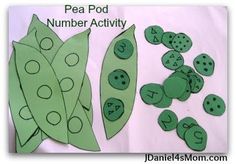 pea pod number activity for toddlers