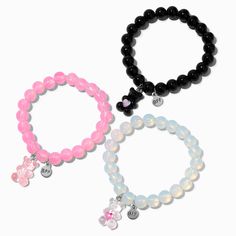 Claire's Best Friends Teddy Bear Beaded Stretch Bracelets - 3 Pack Letter Bracelet Beads, Stretch Beaded Bracelets, Bracelets For Girls, Bff Jewelry, Bff Bracelets, Best Friend Bracelets, Bracelet Pack, Fun Bracelet, Diy Bracelets Patterns