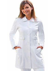 Buy Barco NRG Junior Fit 33 Inch Two Pocket Tab Front Medical Lab Coat for $23.95 White Button-up Outerwear With Covered Buttons, White Button-up Outerwear For Daywear, White Collared Outerwear For Daywear, White Outerwear With Button Closure For Daywear, Professional White Long Sleeve Outerwear, White Professional Long Sleeve Outerwear, White Nurse Dress, Women's Lab Coat, Medical Accessories