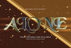 the word acone is surrounded by gold and blue confetti on a brown background