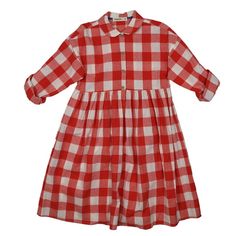 This Watermelon Plaid Shirtdress is a must-have for your little fashionista. Made from 100% cotton, it features a playful plaid pattern and is perfect for any summer occasion. Casual Red Plaid Dress For Spring, Summer Plaid Long Sleeve Dress For Daywear, Summer Long Sleeve Plaid Dress For Daywear, Preppy Long Sleeve Summer Dresses, Casual Cotton Plaid Dress With Short Sleeves, Casual Long Sleeve Plaid Dress For Summer, Summer Plaid Shirt Dress For Daywear, Cute Short Sleeve Plaid Summer Dress, Plaid Shirt Dress For Summer Daywear