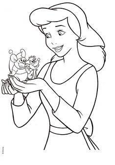 the princess from disney coloring pages with flowers in her hand and an apple on top