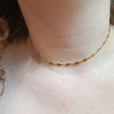 Gold stainless steel star choker with adjustable chain 💛. Measurements: 36-41 cm long. Gold Minimalist Choker With Adjustable Length, Minimalist Gold Choker With Adjustable Length, Dainty Adjustable Metal Choker, Dainty Adjustable Chain Choker, Trendy Gold Choker With Adjustable Length, Gold Choker With Adjustable Length As Gift, Dainty Gold-plated Choker With Clavicle Chain, Dainty Metal Choker With Adjustable Chain, Adjustable Star-shaped Necklace With Delicate Chain